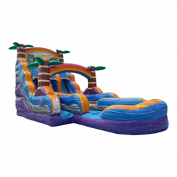 18' Tiki Plunge Dual Lane Water Slide