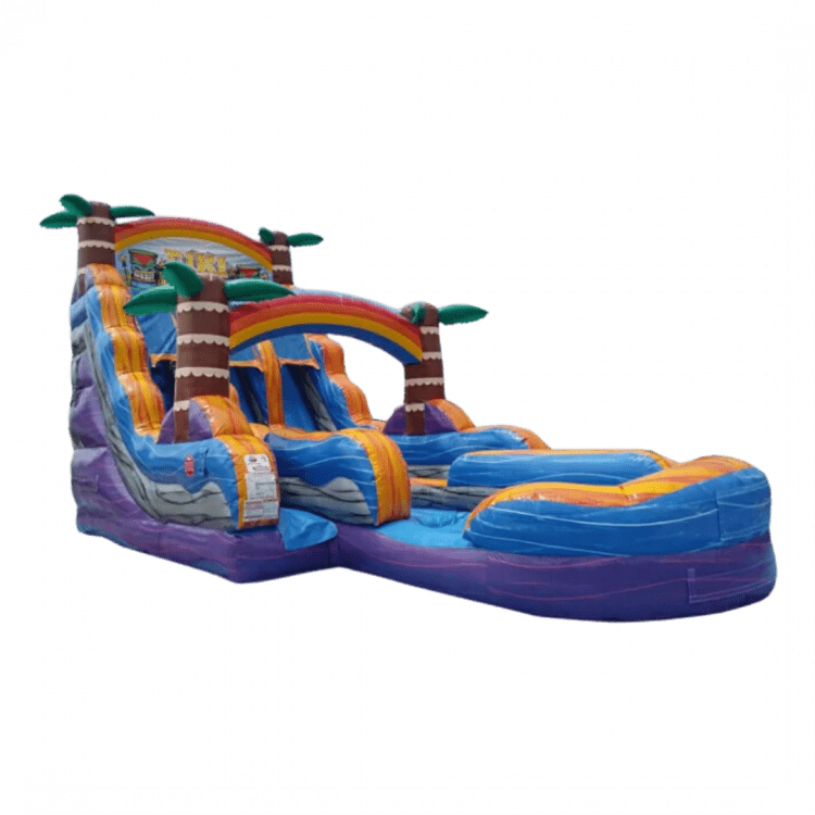 18' Tiki Plunge Dual Lane Water Slide