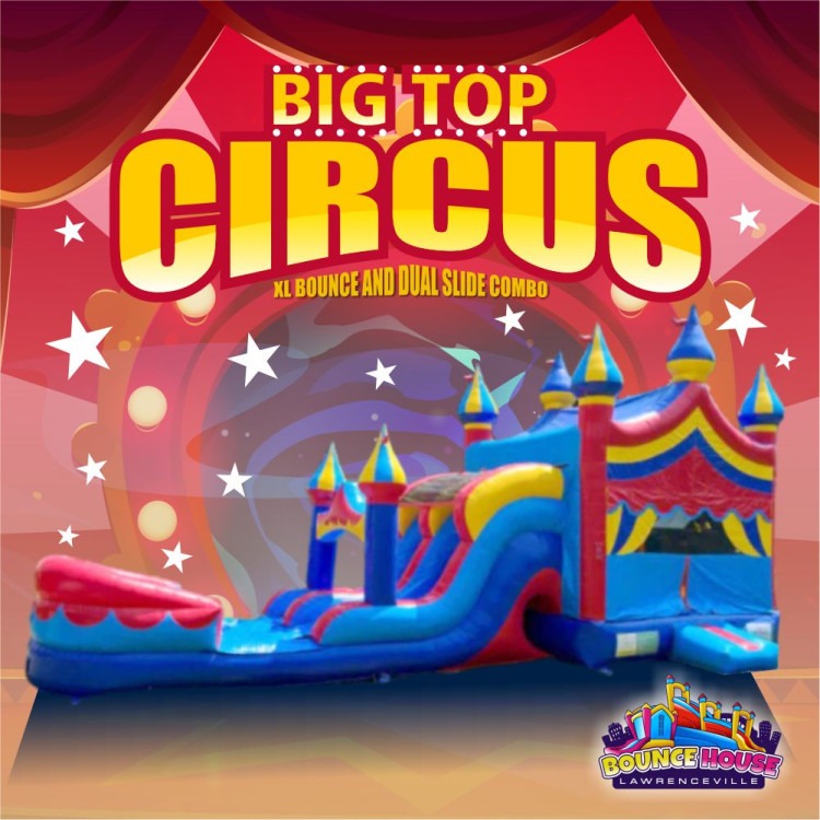 Big Top Circus XL Bounce and Dual Slide Combo
