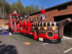 black pearl pirate ship inflatable water slide roswell cumming alp 1 22' The Black Pearl Dual Lane Water Slide