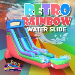 15' Retro Rainbow Water Slide