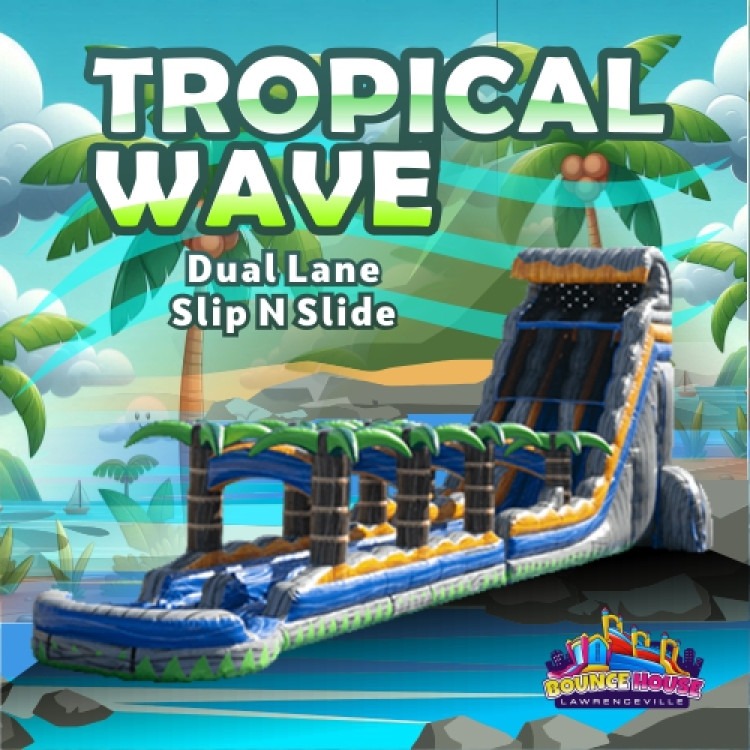 24' Tropical Wave Dual Lane Slip N Slide