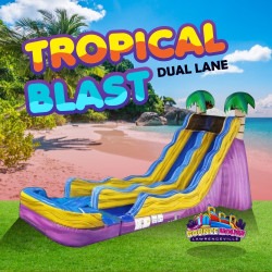 20' Tropical Blast Dual Lane Water Slide