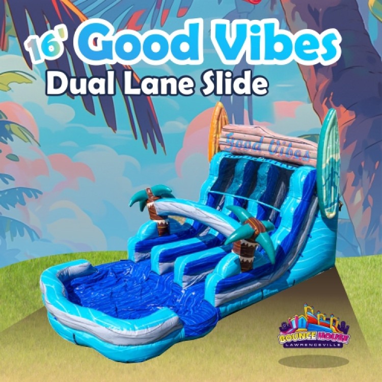 16' Good Vibes Dual Lane Dry Slide