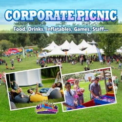 Corporate Picnic ( Food, Drinks, Inflatables, Games, Staff)