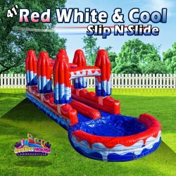 41' Red White & Cool Dual Lane Slip N Slide
