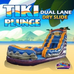 18' Tiki Plunge Dual Lane Dry Slide