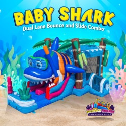 Baby Shark Dual Lane Bounce and Slide Combo