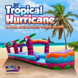 35' Tropical Hurricane Dual Lane Slip and Slide