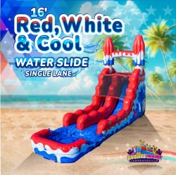 16' Red, White, and Cool Water Slide