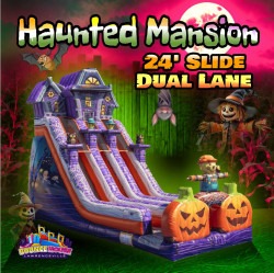 24' Dual Lane Haunted Mansion Slide